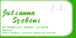 julianna szebeni business card